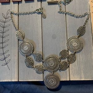 Charming Charlie silver pattern necklace